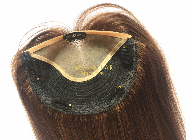 Organic human hair toppers for short hair